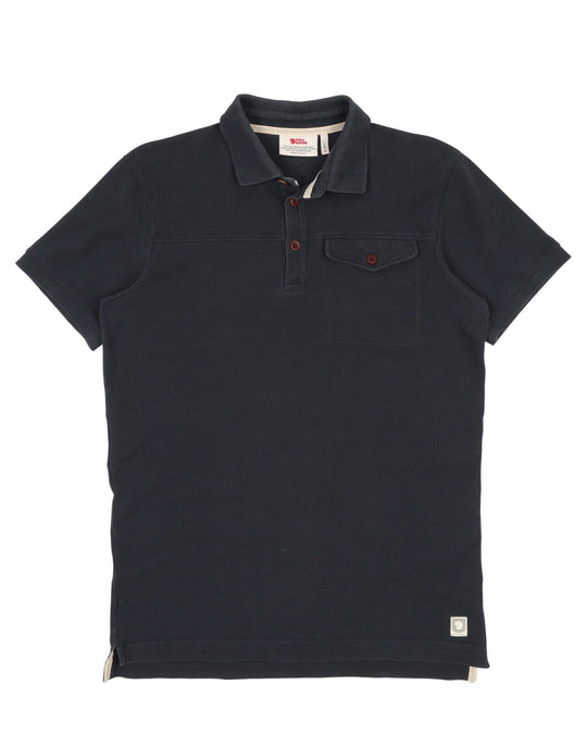 Men's FJALLRAVEN Pique Cotton Green Short Sleeve Greenland Polo Shirt Size M