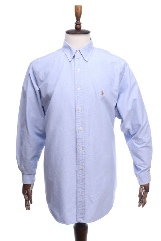 RALPH LAUREN Blue Cotton Yarmouth Oxford Shirt Size 34-35 / 17,5