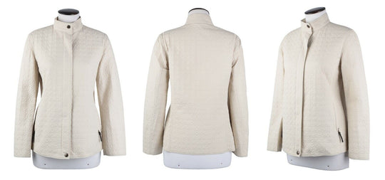 Women's MAX MARA Weekend Ivory Quilted Jacket Size 44 IT / 12 UK