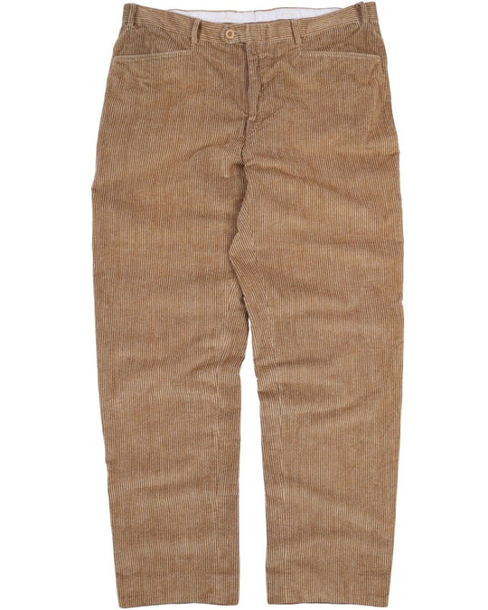 BRIONI Cortina Pants Beige Corduroy Casual Men's Trousers Size 54 IT / 36