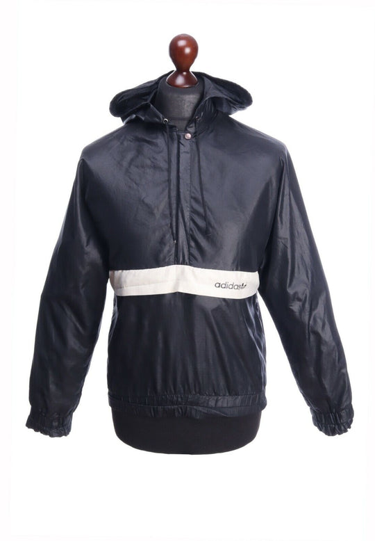 Vintage ADIDAS Black Lightweight Windbreaker Jacket Size M