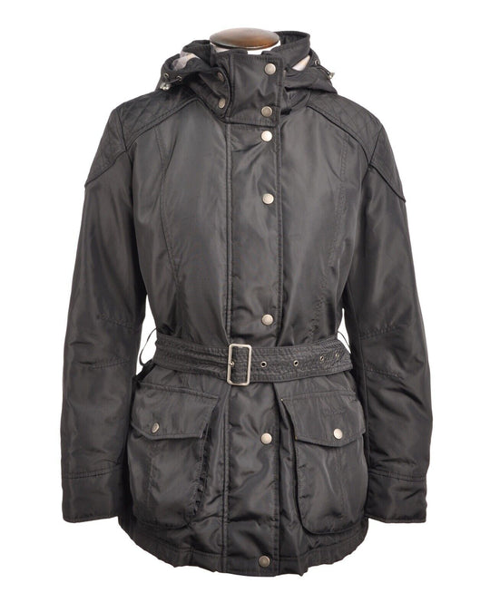 BARBOUR Utility Parka Black Waterproof Women's Jacket Size 14 UK / 10 US