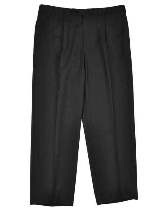 BRIONI Cortina Dress Pants Grey Wool Mens Pleated Trousers Size 54 R