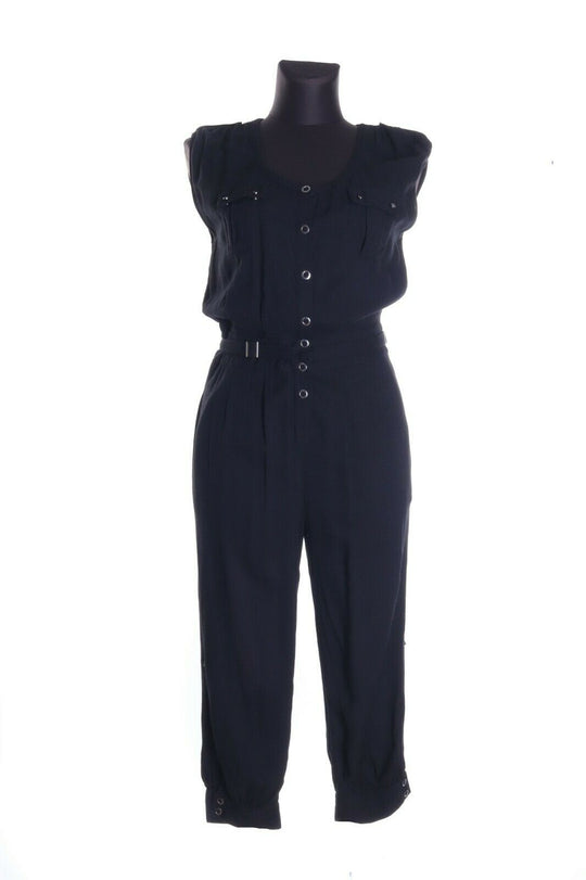 ARMANI EXCHANGE Black 100% Rayon Sleeveless One-Piece Jumpsuit Size 0