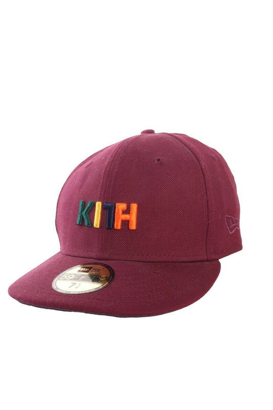 KITH New Era 59 Fifty Burgundy 100% Wool Baseball Cap 7 1/4 / 57,7