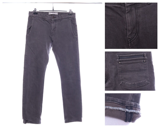ROBERT GELLER New York Grey Cotton Denim Straight Jeans Pants Size 48