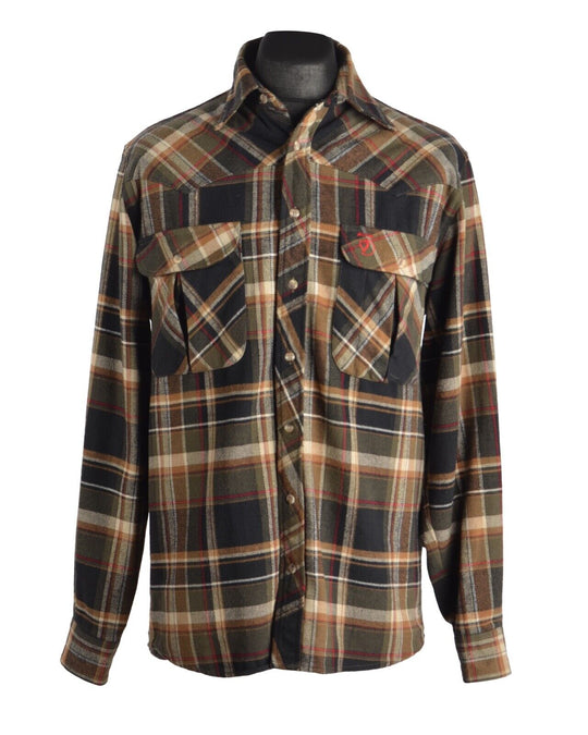 Men's FJALLRAVEN Check Cotton Flannel Forest Line Outdoor Shirt Size S
