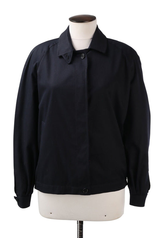 Women's Vintage BURBERRYS Navy Harrington Jacket Size UK 12