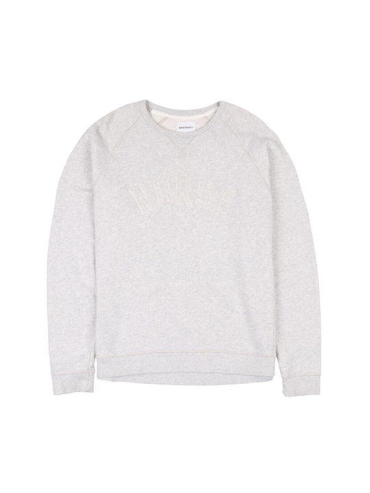 NORSE PROJECTS Ketel Logo Sweatshirt Gray Cotton Men's Pullover Size L