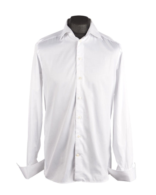Men's ETON White Cotton LS Contemporary Shirt Size 40 / 15.75