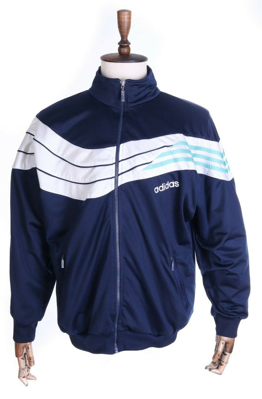 Men's ADIDAS Vintage 80s Dark Blue Sportswear Track Top Jacket Sz uk 42 /44 us L