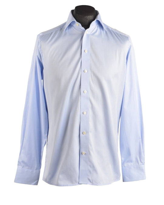 Men's ETON Blue Long Sleeve Contemporary Fit Shirt Size 40 / 15.75