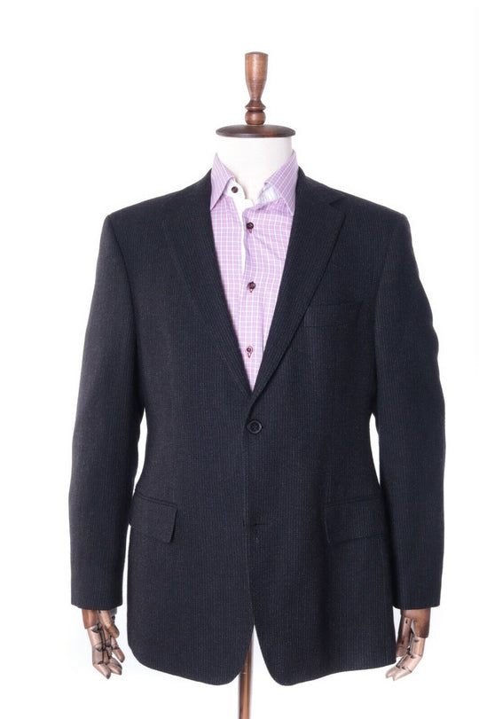 Men's HUGO BOSS Black Wool Single-Breasted Blazer Jacket Size 50