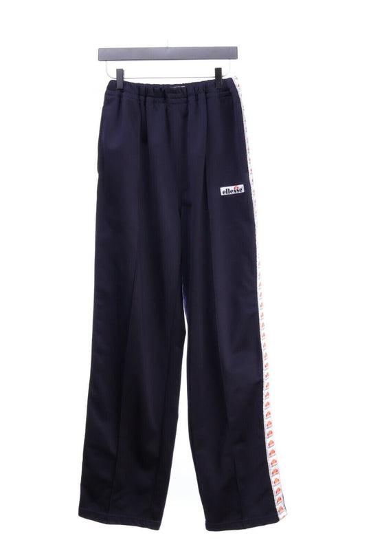 Men's ELLESSE Dark Blue Straight Activewear Lampas Stripe Track Pants Size XL
