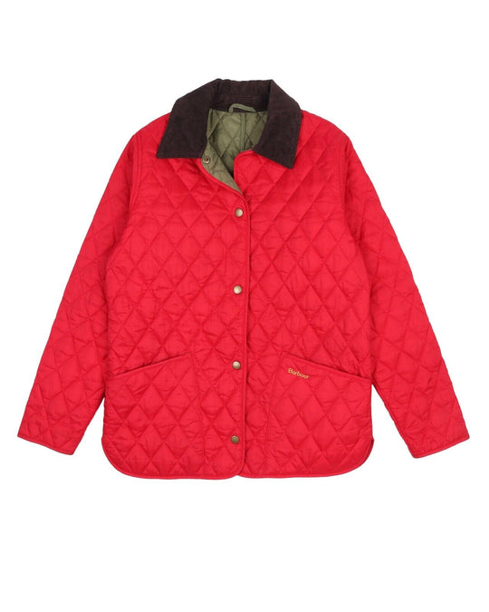 BARBOUR Shapped Liddesdale Jacket Quilt Red Women's Size 36 EU / 10 UK