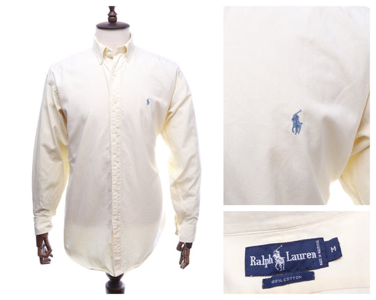 RALPH LAUREN Yellow Cotton LS Shirt Size M