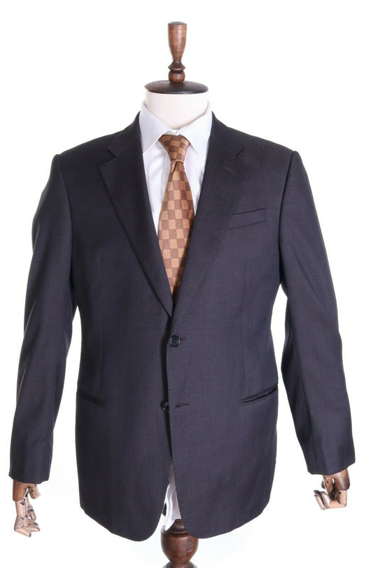 Men's ARMANI COLLEZIONI Brown 100% Wool HCVGCA Suit Jacket Blazer Size 52 R
