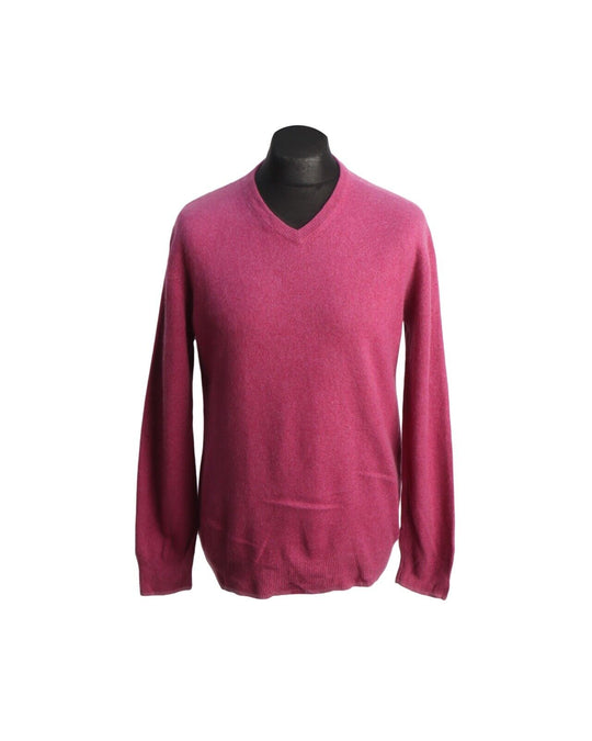 GANT Pullover Pink V Neck 100% Cashmere Men's Jumper Size XL