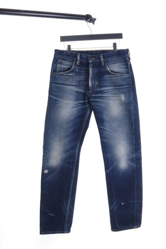 Men's LEE Blue Dry Washed Denim 101Z Selvadge Aged Jeans Size W 32 L 32