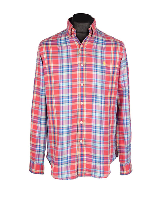 RALPH LAUREN Shirt Multicolor Check Cotton Men's Button Down Size S