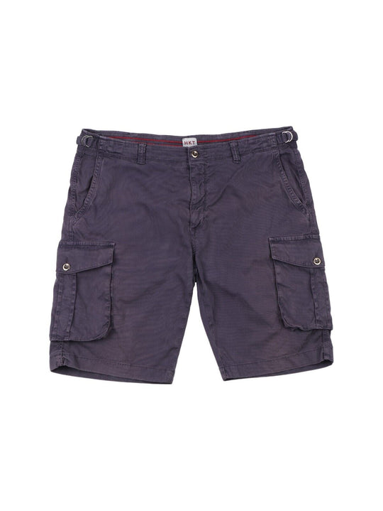 HACKETT Cargo Shorts Blue Dyed Cotton Mens Size 36