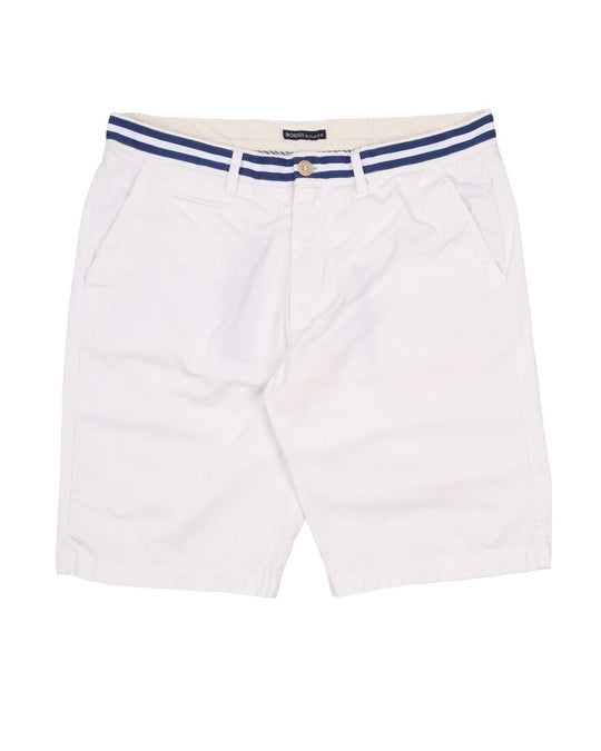 Men's BOGGI Milano White Chino Summer Shorts Size 48 IT / 32