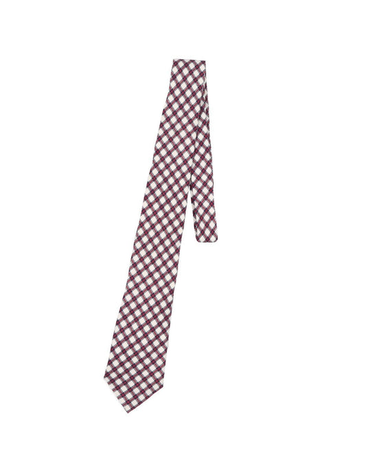 ERMENEGILDO ZEGNA Silk Tie Necktie Multicolor Check