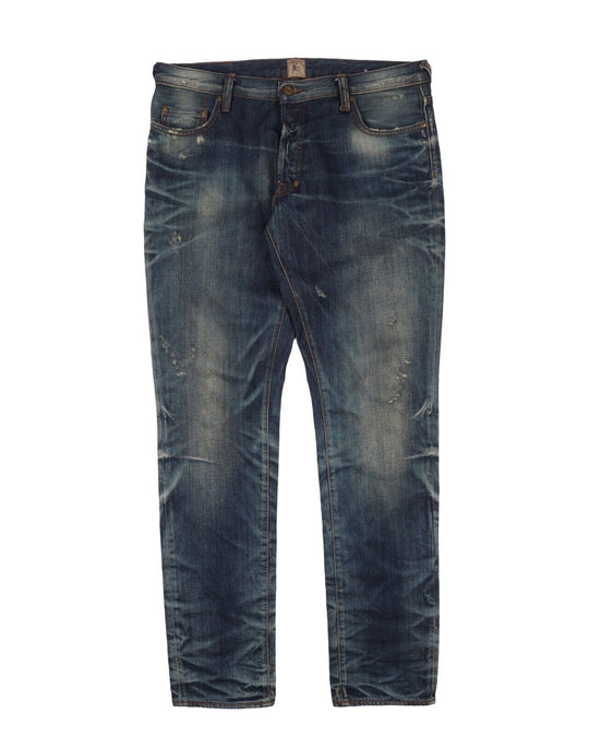 PRPS Japan Denim Blue Faded Cotton Mens Jeans Size 34