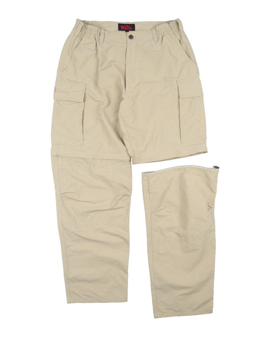 FJALLRAVEN Pants Beige Transformer Outdoor Women's Trousers Size 40