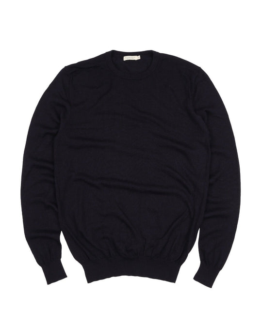 SUITSUPPLY Sweater Jumper Merino Wool Navy Crew Neck Long Sleeve Men's Size M