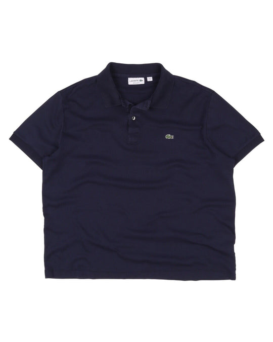 Men's LACOSTE Navy Blue Pique Cotton Short Sleeve Polo Shirt Size 6 / XL