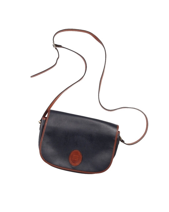 Vintage PIERRE BALMAIN Monogram Canvas Leather Women's Bag