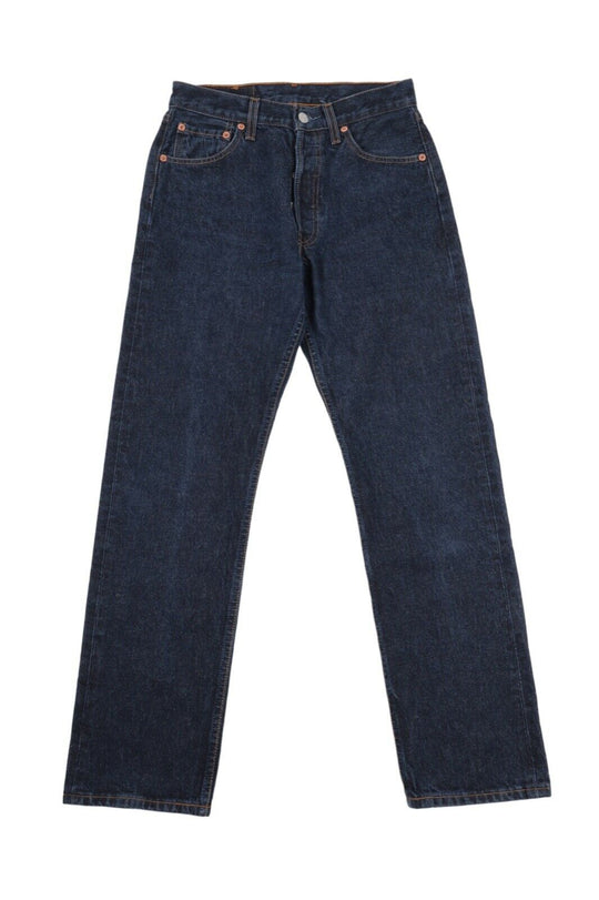 Men's Vintage 2000`s LEVI`S 501 Navy Blue Original Fit Jeans Size W 29 L 30