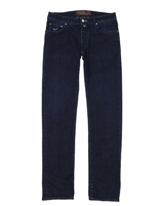 JACOB COHEN 5 Pocket Jeans Navy Blue Cotton Mens Trousers Size 33
