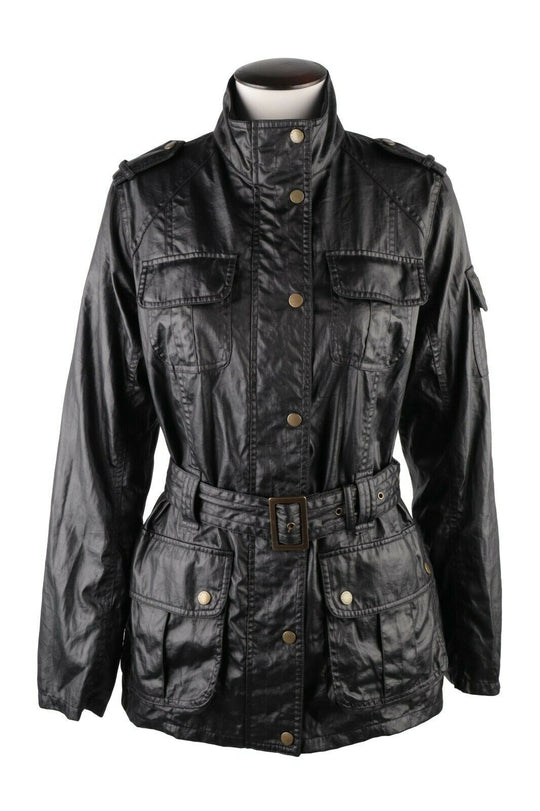 Women's BARBOUR INTERNATIONAL Black Clifton Jacket Size UK 16