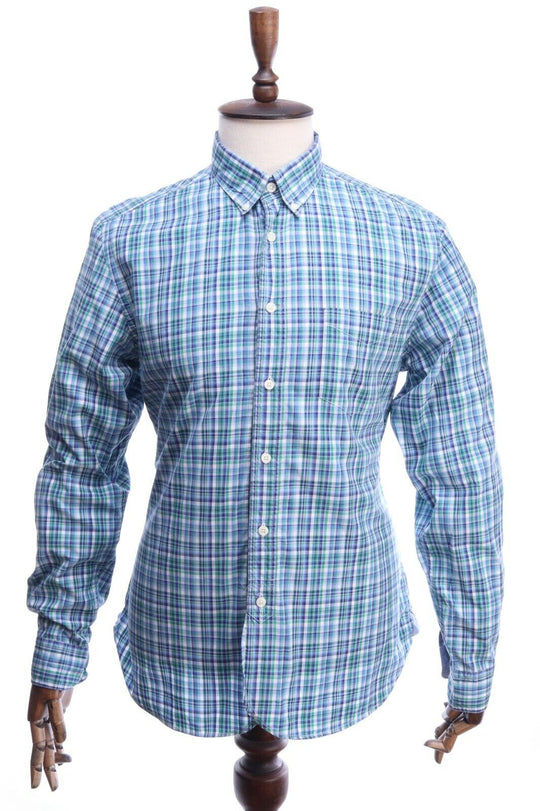 HACKETT LONDON Multicolored Oxford Plaid LS Shirt Size L