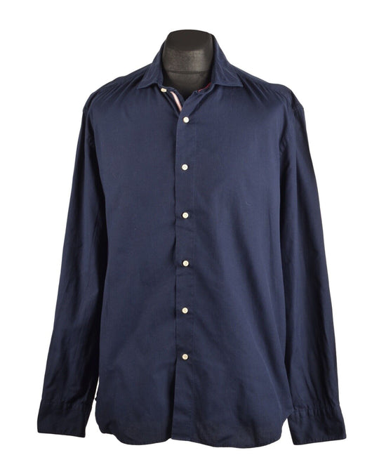 Men's BOGGI Milano Navy Blue Cotton Shirt Size XXL