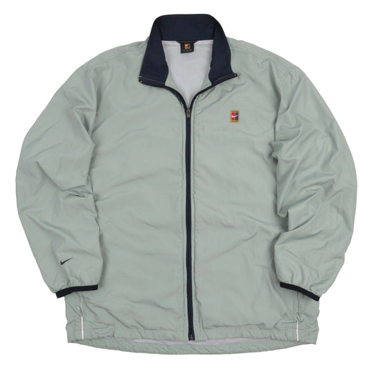 Men's Vintage NIKE Court Grey Track Zip Jacket Size M