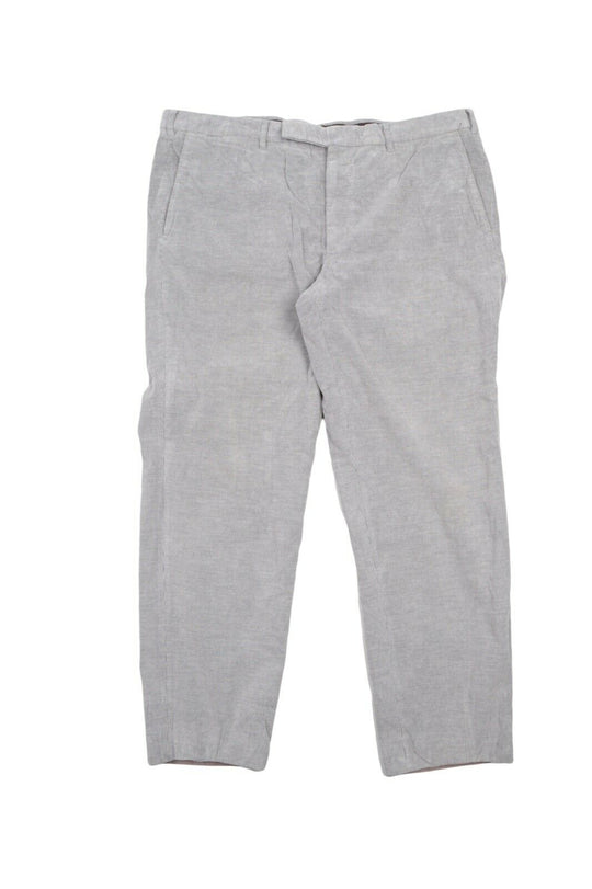 Men's ERMENEGILDO ZEGNA Couture Grey Corduroy Chino Pants Trousers Size 58 R