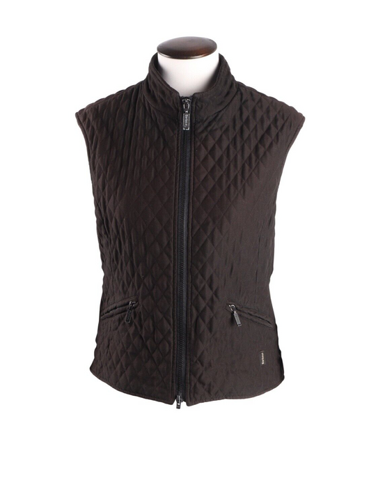 Women's BARBOUR Black Quilted Waistcoat Gilet Vest Size UK 12 US 8