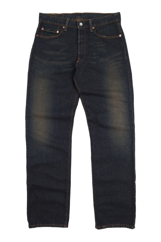 Men'S Vintage LEVI'S 501 Indigo Blue Straight Denim Jeans Size W 33 L 34