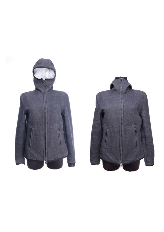Men's PRADA Luna Rossa Grey Wool Blend Balaclava Hood Jacket Size 46 / 36 / S