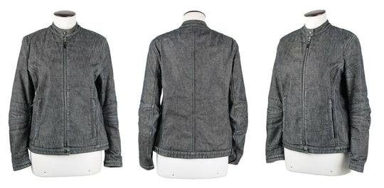 Women's NEIL BARRET Grey Denim Jeans Short Jacket Size L