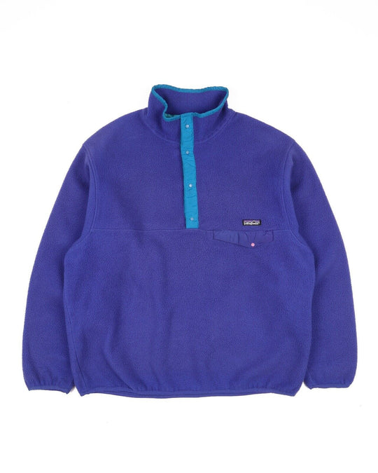 Vintage PATAGONIA Fleece Snap T Synchilla Blue Men's Pullover Size XL