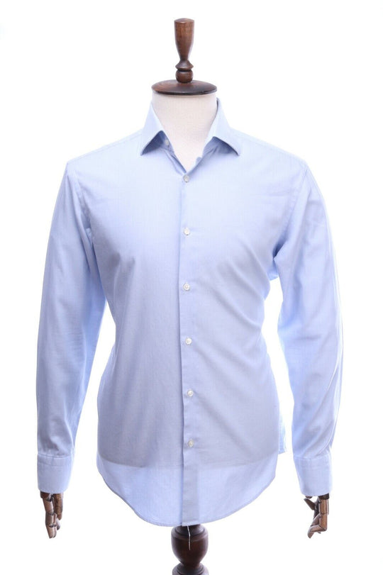 HUGO BOSS Blue 100% Cotton Regular Fit Shirt Size 42 / 16,5