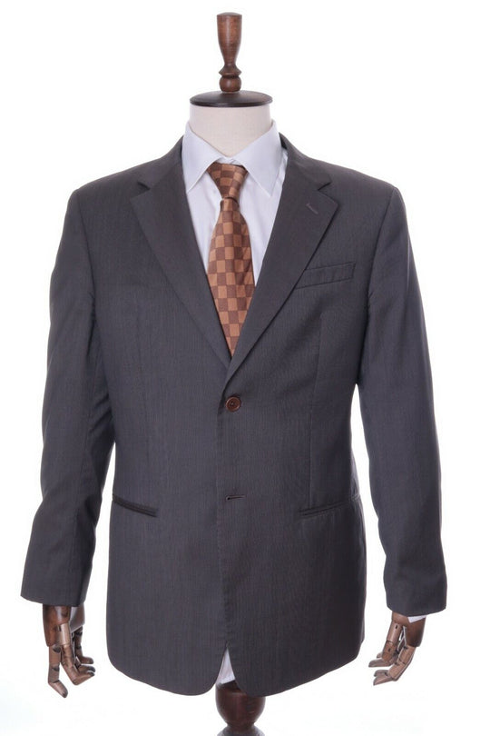 Men's ARMANI COLLEZIONI Grey 100% Wool Suit Jacket Blazer Size 52 R
