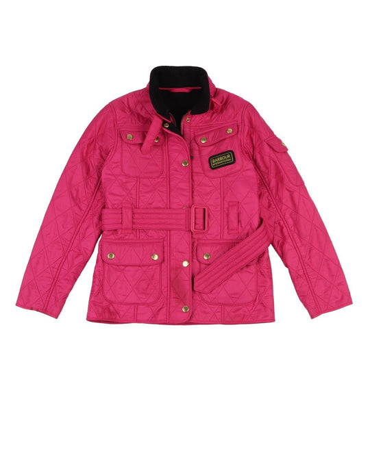 BARBOUR Jacket Pink International Polarquilt Quilted Girls Size M / 8-9 Years