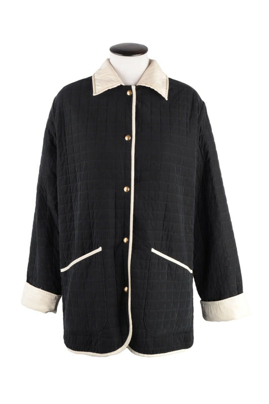 Women's ETRO MILANO Black Quilted Jacket Size M