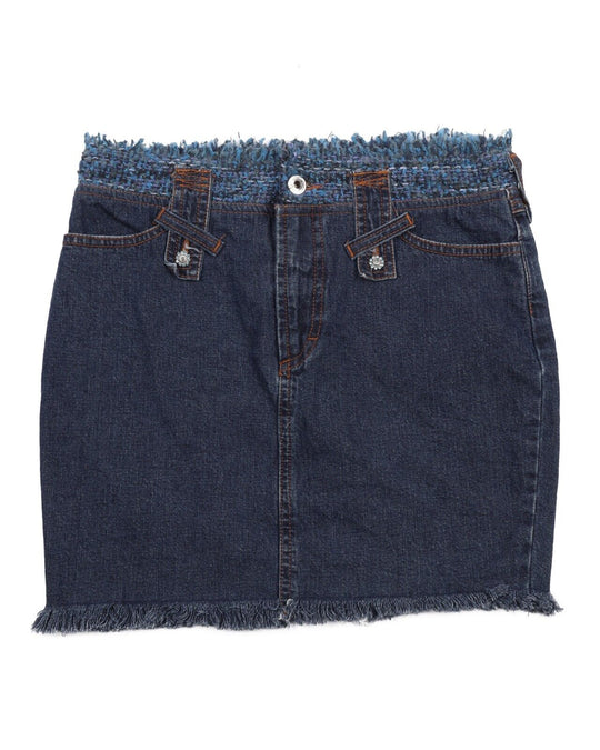 DOLCE & GABBANA Skirt  Blue Denim Mini Women's Size 25