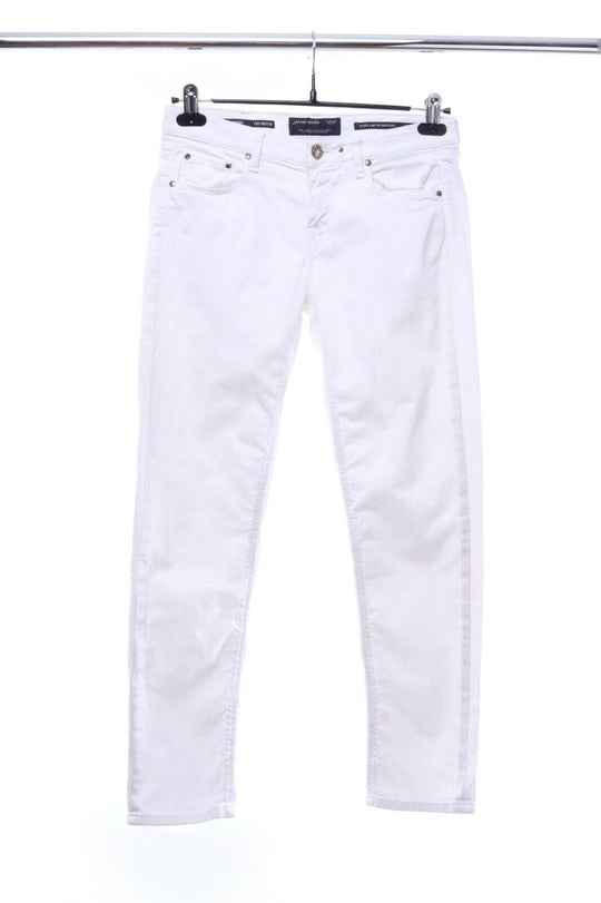 JACOB COHEN Italy White Denim Handmade Ingrid Tailored Jeans Size 25